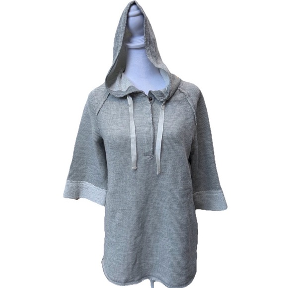 Soft Surroundings Tops - Soft Surroundings Just Beachy Pullover Women XS French Terry Gray Hoodie 2AG32